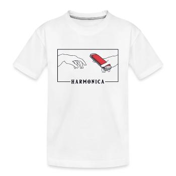Michelangelo Kreation von Adam Mundharmonika Mund - Kinder Premium Bio T-Shirt - Weiß - Vorne