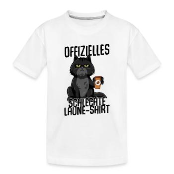 Offizielles schlechte Laune Shirt Katze white - Kinder Premium Bio T-Shirt - Weiß - Vorne