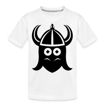Wikingerhelm Krieger - Kinder Premium Bio T-Shirt - Weiß - Vorne