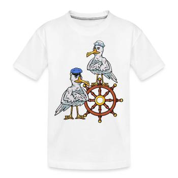 Volant Seafarer Cruise Seagulls Captain Voyage - T-shirt bio Premium Enfant - blanc - Devant