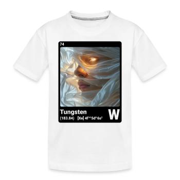 AI am Tungsten (bk) Stilelement periodisch - Kinder Premium Bio T-Shirt - Weiß - Vorne