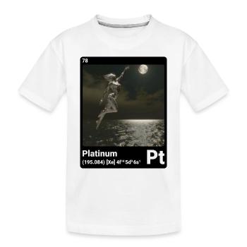 AI am Platinum (bk) Stilelement periodische Mode - Kinder Premium Bio T-Shirt - Weiß - Vorne