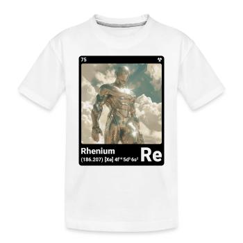 AI am Rhenium (bk) Stilelement periodisch - Kinder Premium Bio T-Shirt - Weiß - Vorne