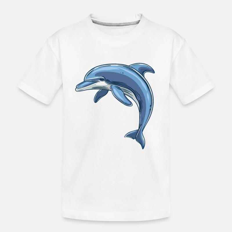 Delfin - Kinder Premium Bio T-Shirt - Weiß