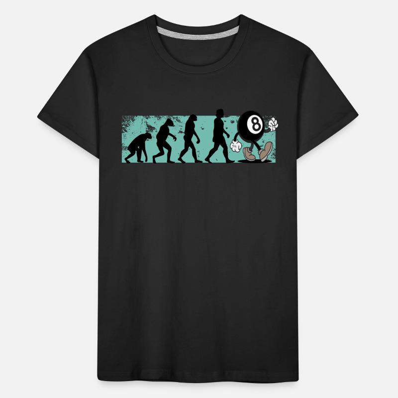 Billard, Evolution, Snooker T-shirt bio Premium Enfant