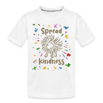 Spread Kindness - Hund schüttelt sich - Kinder Premium Bio T-Shirt - Weiß - Vorne