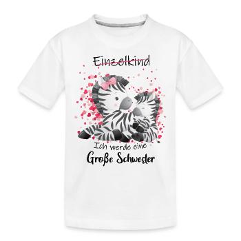 Annonce de la progéniture Je vais être une grande sœur en 2025 - T-shirt bio Premium Enfant - blanc - Devant