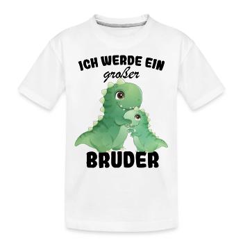 Annoncer la progéniture | Je serai un grand frère en 2025 - T-shirt bio Premium Enfant - blanc - Devant