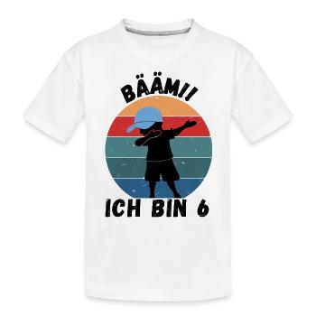 6. Geburtstag - BÄÄM, Junge mit DAB Tanz - Kinder Premium Bio T-Shirt - Weiß - Vorne
