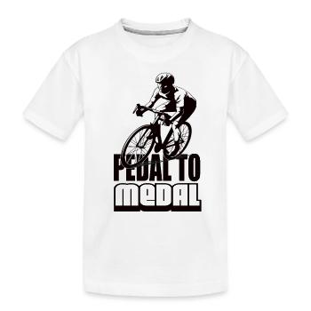 Pedal To Medal Road Bike Road Bike Road Bikes Road Bike - Kids' Premium Organic T-Shirt - white - Front