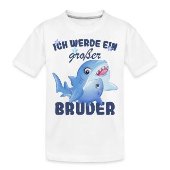Annonce de la prochaine génération | Je vais être un grand frère en 2025 - T-shirt bio Premium Enfant - blanc - Devant