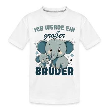 Annonce de la prochaine génération | Je vais être un grand frère en 2025 - T-shirt bio Premium Enfant - blanc - Devant