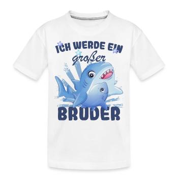 Annonce de la prochaine génération | Je vais être un grand frère en 2025 - T-shirt bio Premium Enfant - blanc - Devant