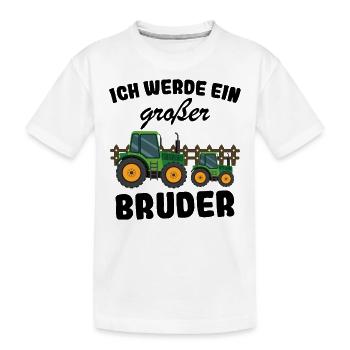 Annoncer la progéniture | Je serai un grand frère en 2025 - T-shirt bio Premium Enfant - blanc - Devant