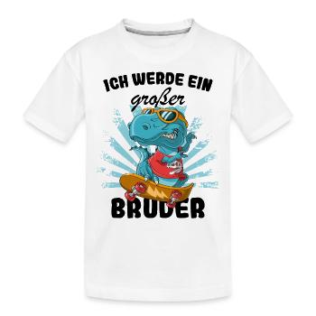Annoncer la progéniture | Je serai un grand frère en 2025 - T-shirt bio Premium Enfant - blanc - Devant