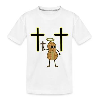 Cacahuète Halo Croix Croix Crucifix - T-shirt bio Premium Enfant - blanc - Devant
