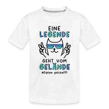 Diplom Geschafft 2024 - Kinder Premium Bio T-Shirt - Weiß - Vorne