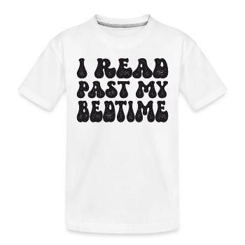 Bibliothek Buchliebhaber Lesender Bücherwurm - Kinder Premium Bio T-Shirt - Weiß - Vorne