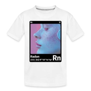 AI am Radon (bk) mode périodique style nerd - T-shirt bio Premium Enfant - blanc - Devant