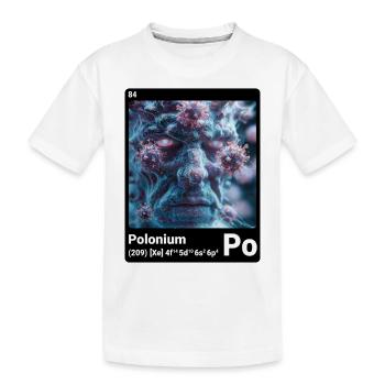 AI am Polonium (bk) mode périodique ringard - T-shirt bio Premium Enfant - blanc - Devant