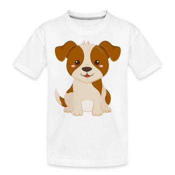 Chiot Jack Russell Terrier - T-shirt bio Premium Enfant - blanc - Devant