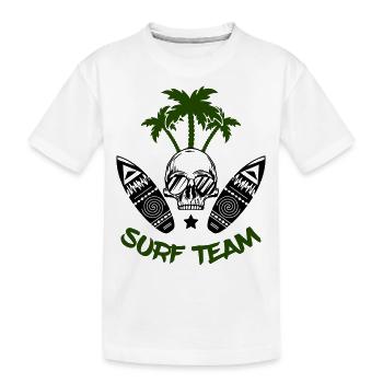 Surf Team - Kids' Premium Organic T-Shirt - white - Front