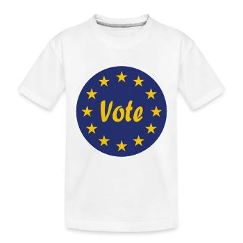 Die Europa Wahl - Kinder Premium Bio T-Shirt - Weiß - Vorne
