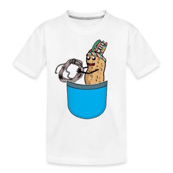 Peanut Hippie Bag Peanuts Funny - Kids' Premium Organic T-Shirt - white - Front