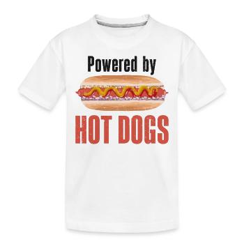Hot Dog Adulte Propulsé Par Des Hot-Dogs - T-shirt bio Premium Enfant - blanc - Devant