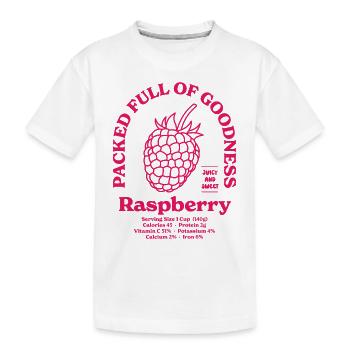 Raspberry Nutritional - Kids' Premium Organic T-Shirt - white - Front