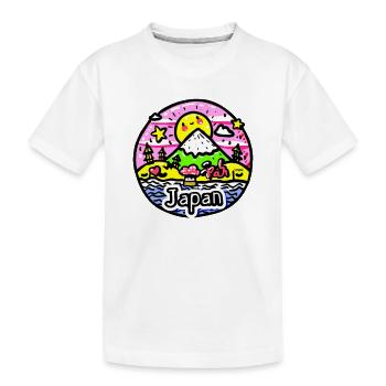 Dessin d’enfant du Japon heureux - T-shirt bio Premium Enfant - blanc - Devant