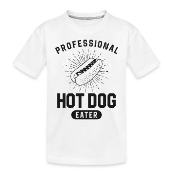 Hot Dog Adult Professional Hot Dog - Kinder Premium Bio T-Shirt - Weiß - Vorne