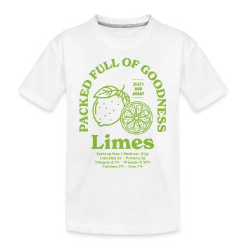 Limes Nutritional - Kids' Premium Organic T-Shirt - white - Front