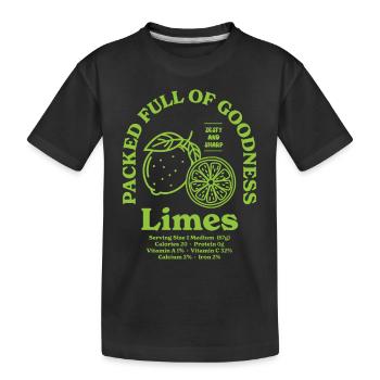 Limes Nutritional - Kids' Premium Organic T-Shirt - black - Front