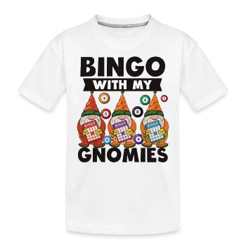 Bingo avec mes gnomies Bingo amusant - T-shirt bio Premium Enfant - blanc - Devant