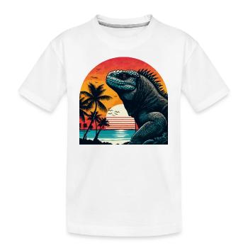 Marine iguana - Kids' Premium Organic T-Shirt - white - Front