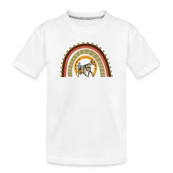Cheval de trot, courses de trot, sports équestres, chevaux - T-shirt bio Premium Enfant - blanc - Devant