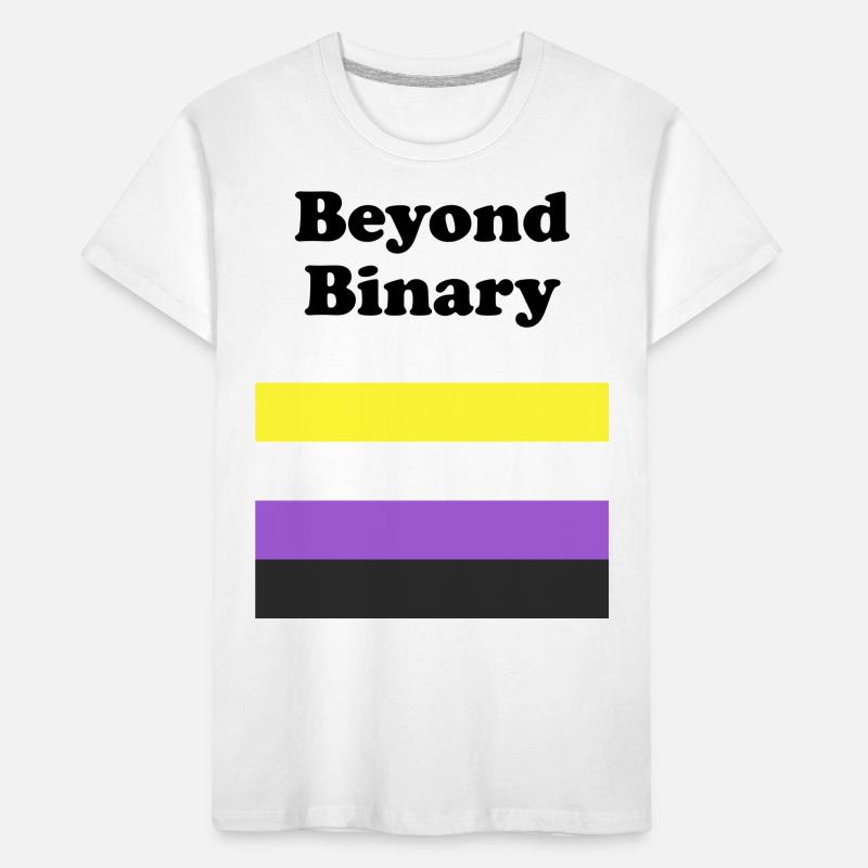 Non Binary Flag Beyond Binary Kids' Premium Organic T-Shirt