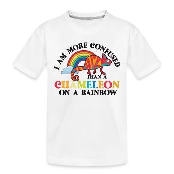 I'm more confused than a chameleon - Kids' Premium Organic T-Shirt - white - Front