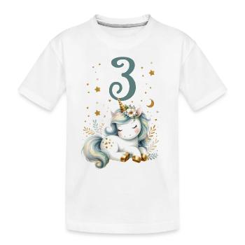 Geburtstag 6 Einhorn Sechster Geburtstag Mädchen 6 - Kinder Premium Bio T-Shirt - Weiß - Vorne