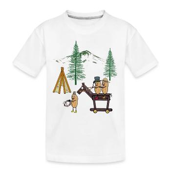 Cacahuètes Cacahuètes Wild West Rider Tipi Nature - T-shirt bio Premium Enfant - blanc - Devant