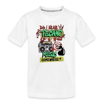 Hardcore Rave Music Raver des années 90 EDM House DJ Rave - T-shirt bio Premium Enfant - blanc - Devant