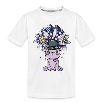 Alpes Montagnes Montagnes Nature Fleurs Nature Amoureux de la Nature - T-shirt bio Premium Enfant - blanc - Devant