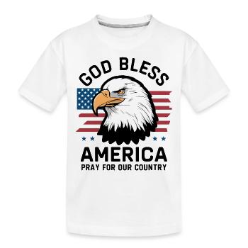 Que Dieu bénisse l’Amérique - Priez pour notre pays l’Amérique - T-shirt bio Premium Enfant - blanc - Devant