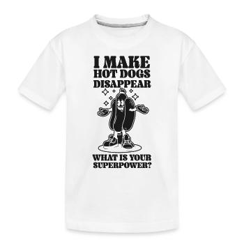 Hot Dog Adulte Je fais des hot-dogs - T-shirt bio Premium Enfant - blanc - Devant