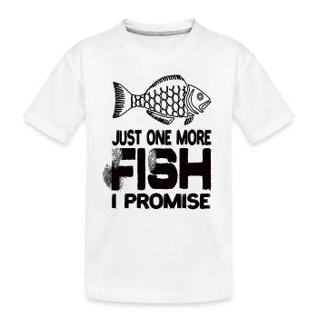 Juste un poisson de plus, je vous promets un poisson, un poisson, un poisson - T-shirt bio Premium Enfant - blanc - Devant