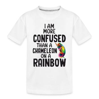 Ich Bin Verwirrter Als Ein Chamäleon - Kinder Premium Bio T-Shirt - Weiß - Vorne