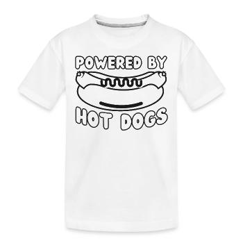 Hot Dog Adulte Propulsé Par Des Hot-Dogs - T-shirt bio Premium Enfant - blanc - Devant