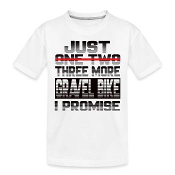 Encore un vélo de gravier Je promets Gravelbike - T-shirt bio Premium Enfant - blanc - Devant