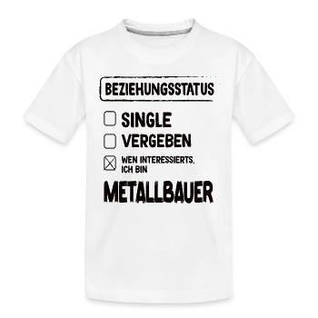 Statut de la relation de métallurgiste Métallurgiste Construction métallique - T-shirt bio Premium Enfant - blanc - Devant